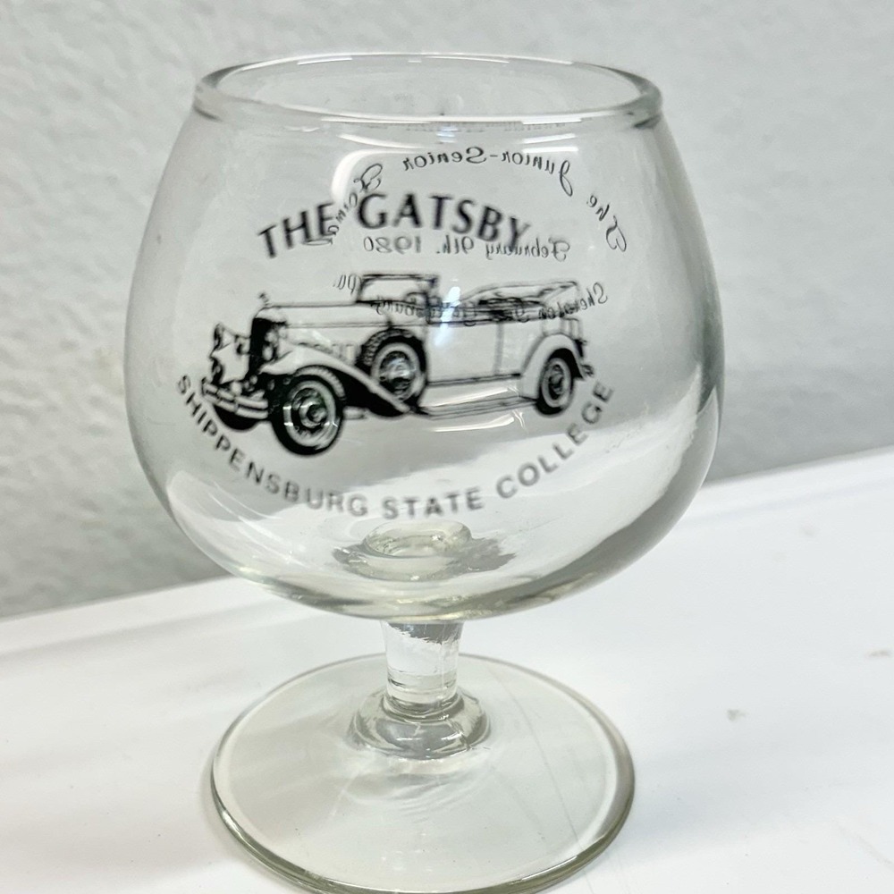 Vtg 1980 Gettysburg State College The Gatsby Junior-Senior Formal Brandy Snifter